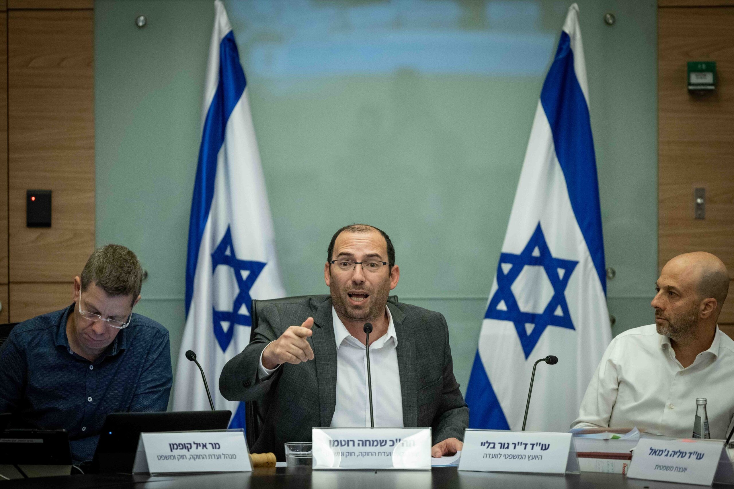 יו"ר ועדת החוקה, ח"כ שמחה רוטמן | צילום: חיים גולדברג, פלאש 90
