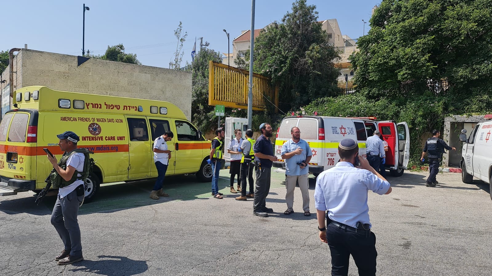 זירת הפיגוע. צילום: מד"א