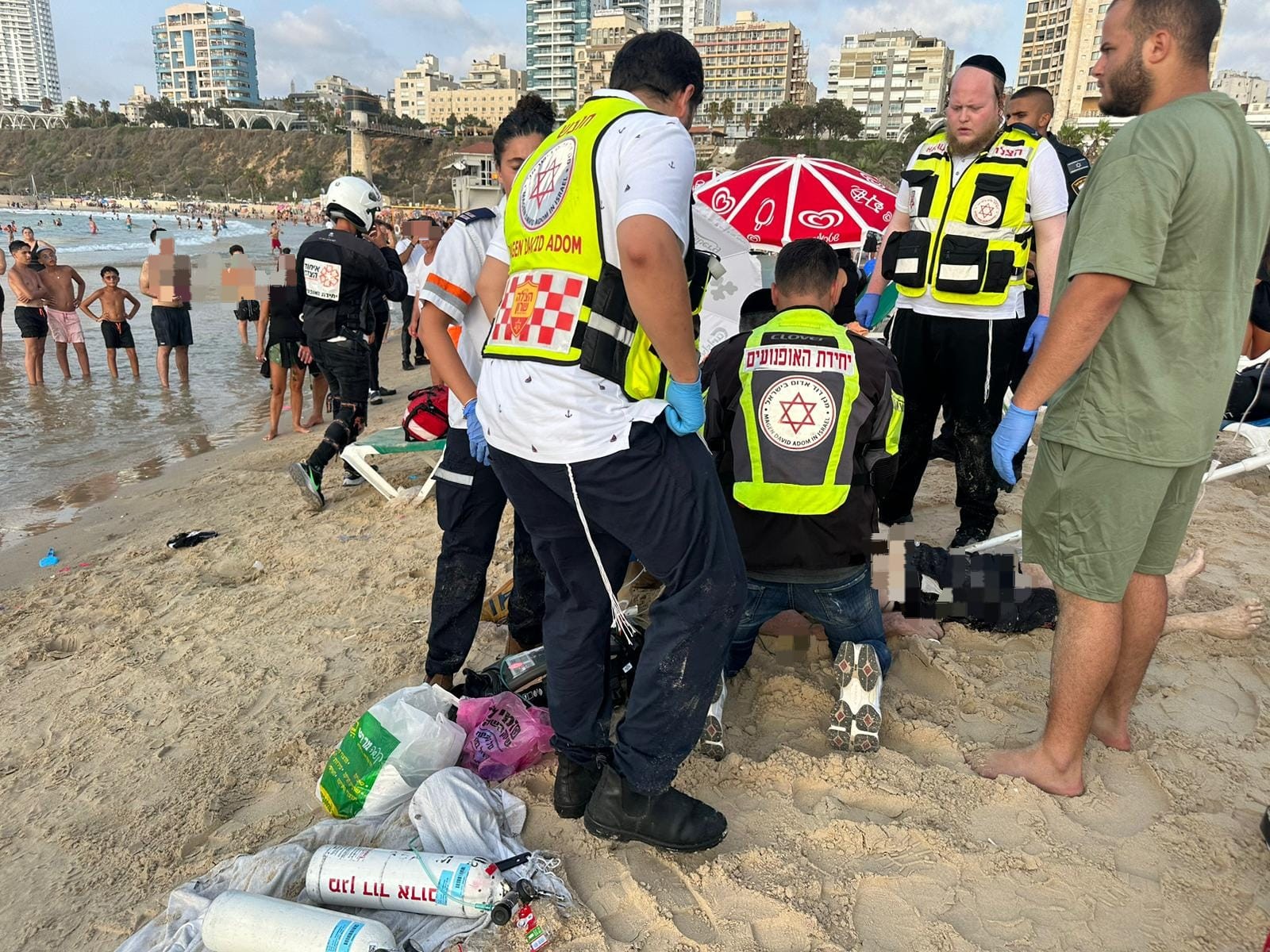 מקרה שני בתוך שעות: גבר כבן 65 טבע למוות בחוף סירונית בנתניה