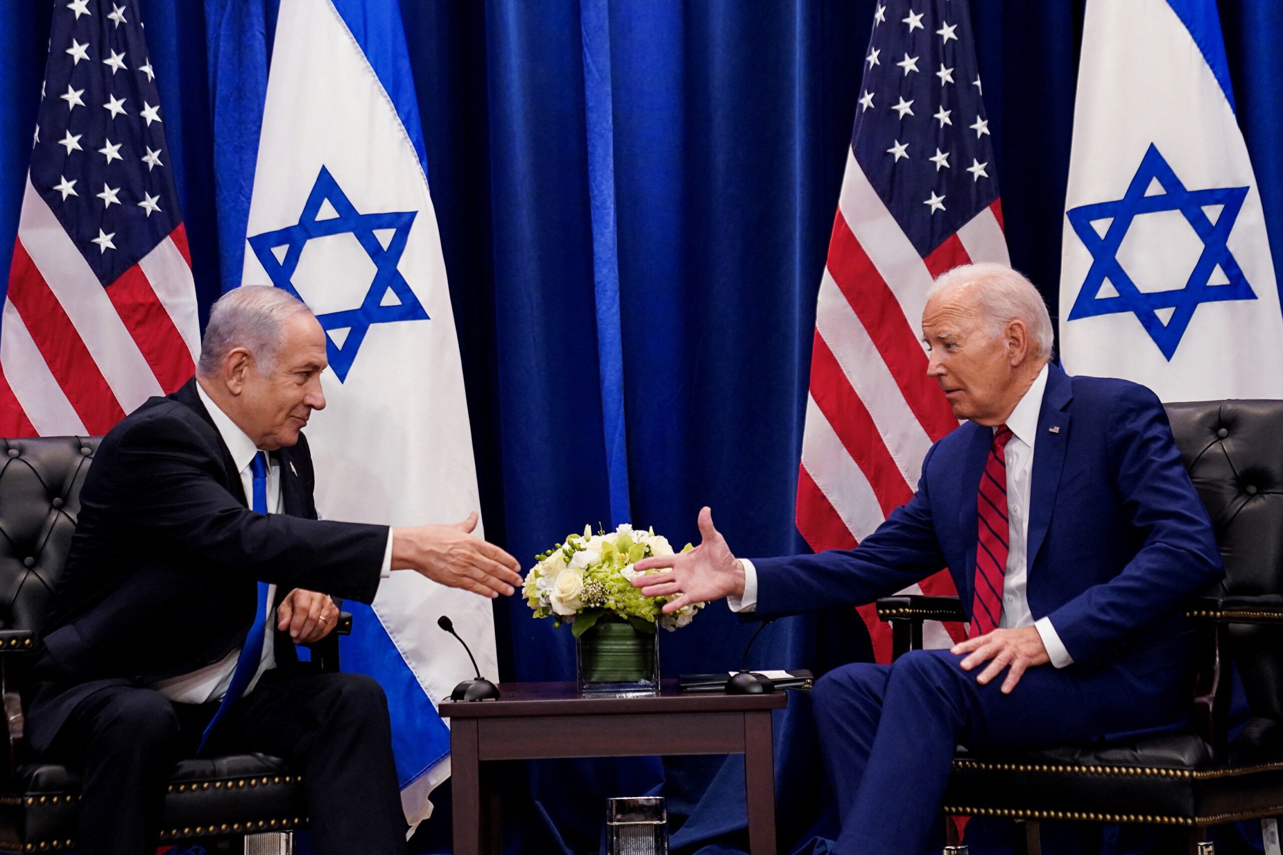 רה"מ נתניהו ונשיא ארה"ב ביידן בניו יורק | צילום: Reuters
