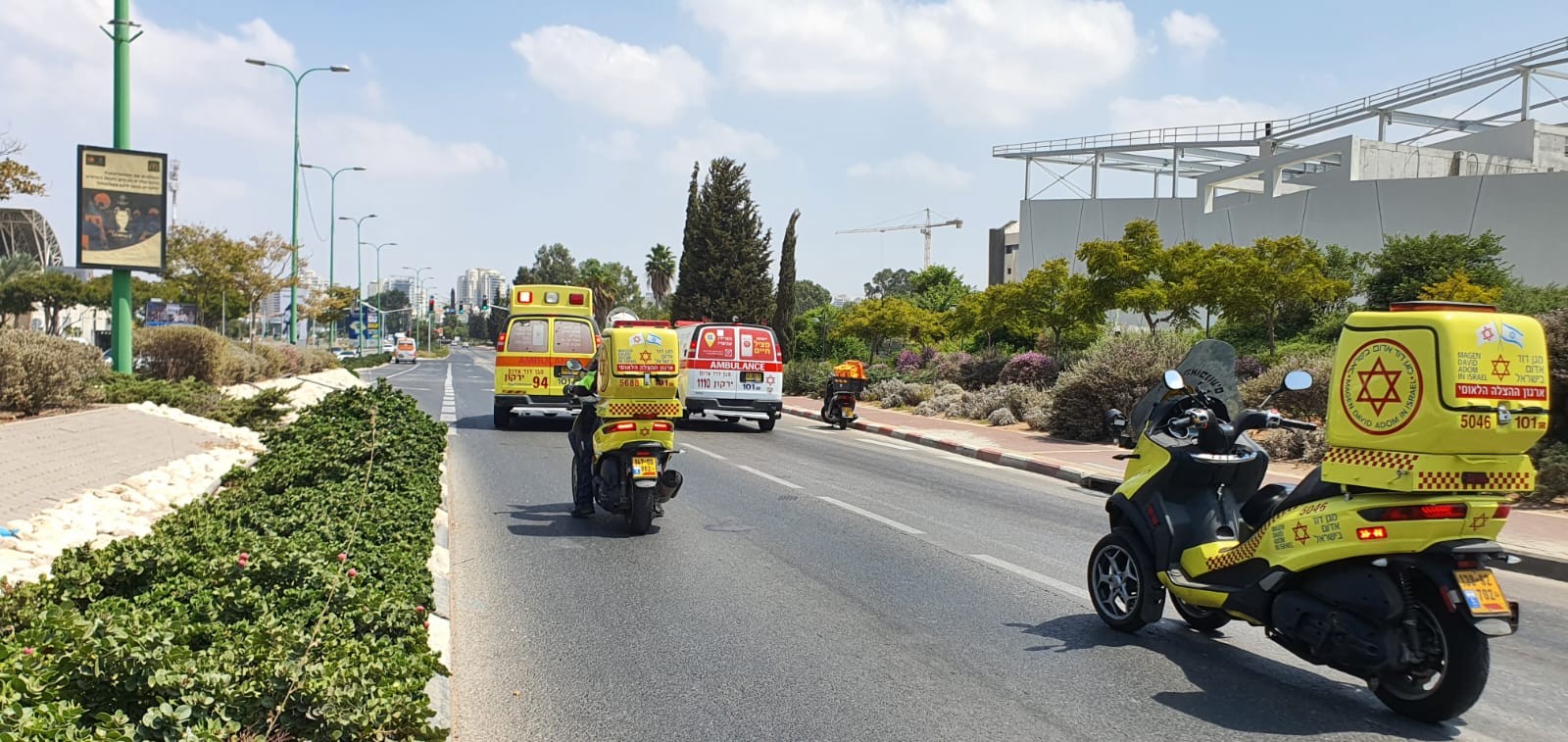 הזירה בקרית גת. צילום: דוברות מד"א