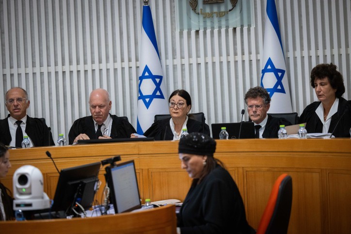 הדיון בבג"צ עילת הסבירות. צילום: יונתן זינדל, פלאש 90