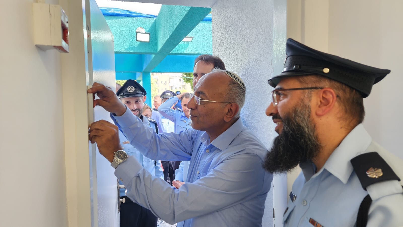טקס חניכת השיטור העירוני בקרית גת
צילום: דוברות המשטרה
