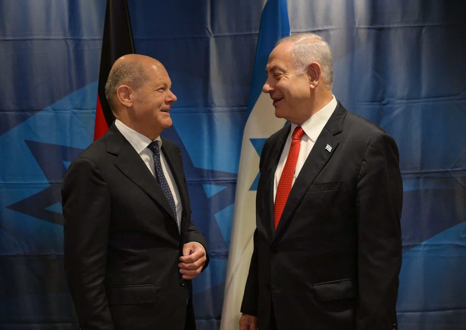 רה"מ נתניהו וקנצלר גרמניה אולף שולץ | צילום: אבי אוחיון, לע"מ
