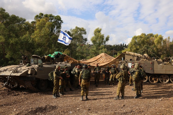 כוחותינו בגבול לבנון. צילום: דוד כהן, פלאש 90