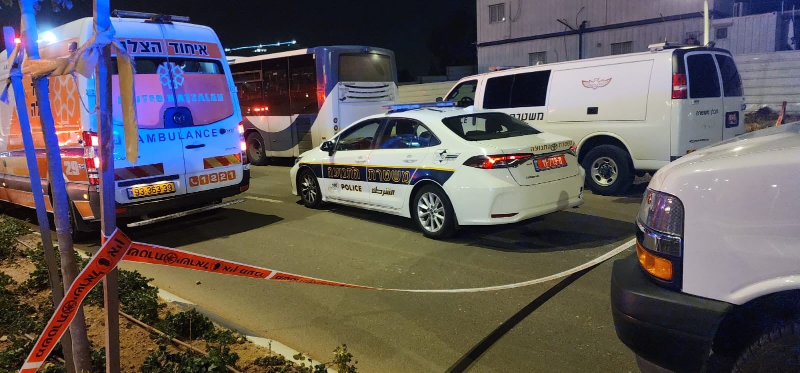 זירת פיצןץ האופנוע באור יהודה | צילום: דוברות המשטרה