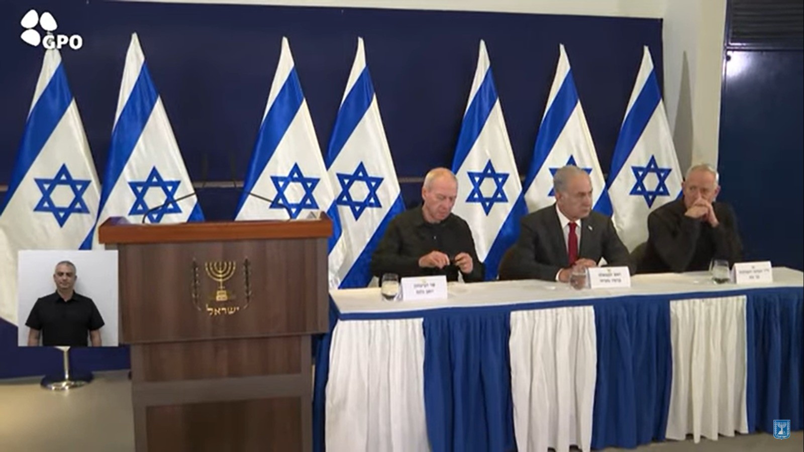 נתניהו וגלנט הבטיחו: "נחסל את חמאס", גנץ: "שותפות גורל"