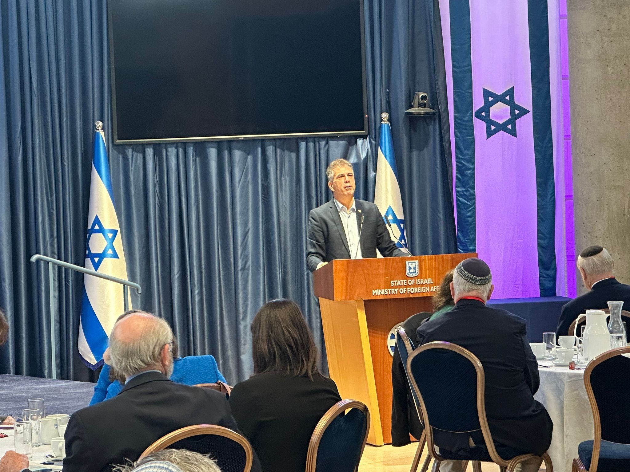 שר החוץ למשלחת של ראשי קהילות מארה"ב: "עם אחד אנחנו"
