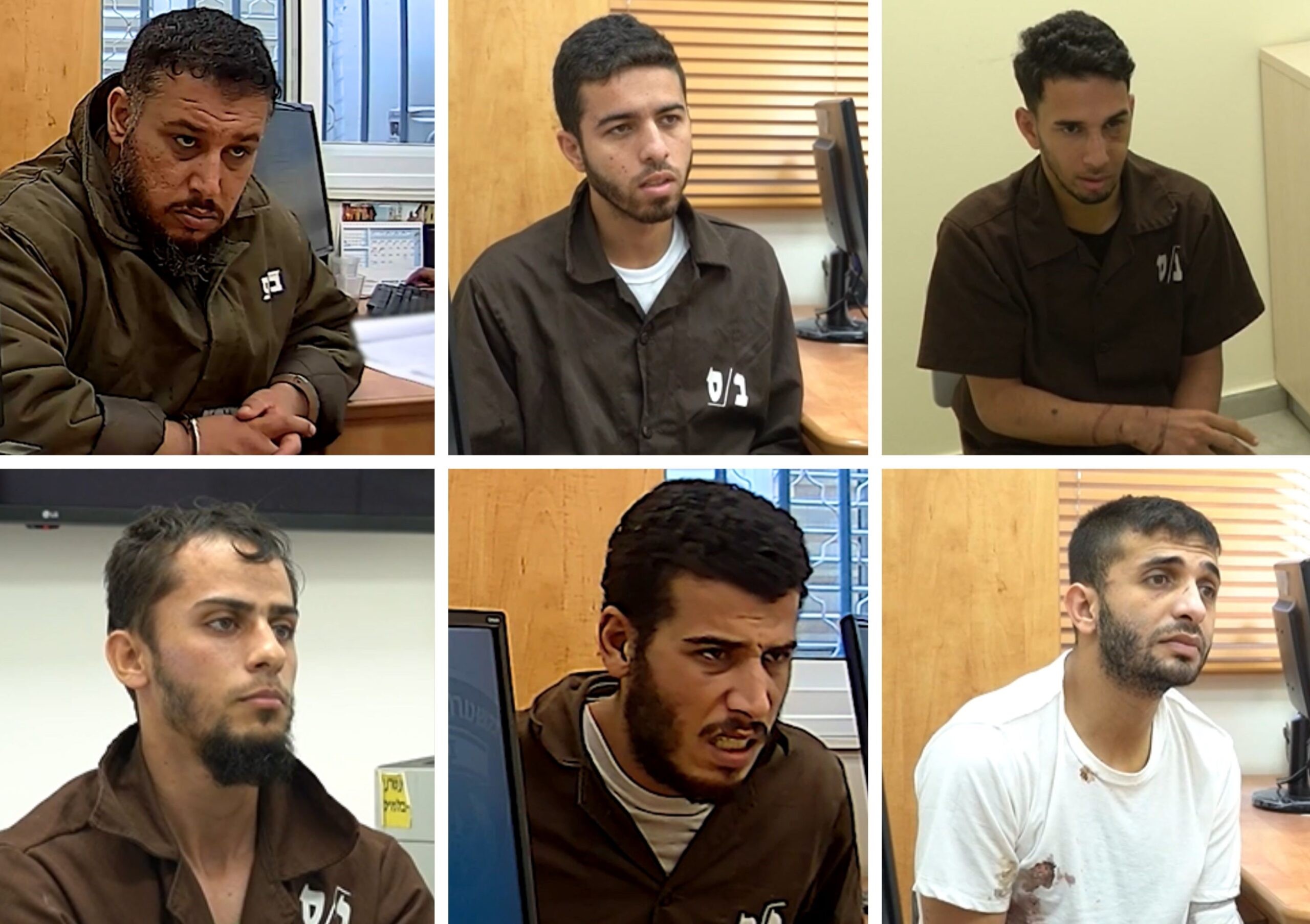 מחבלי חמאס-דאע"ש בחקירותיהם במשטרה ובשב"כ | צילום: תקשורת שב"כ