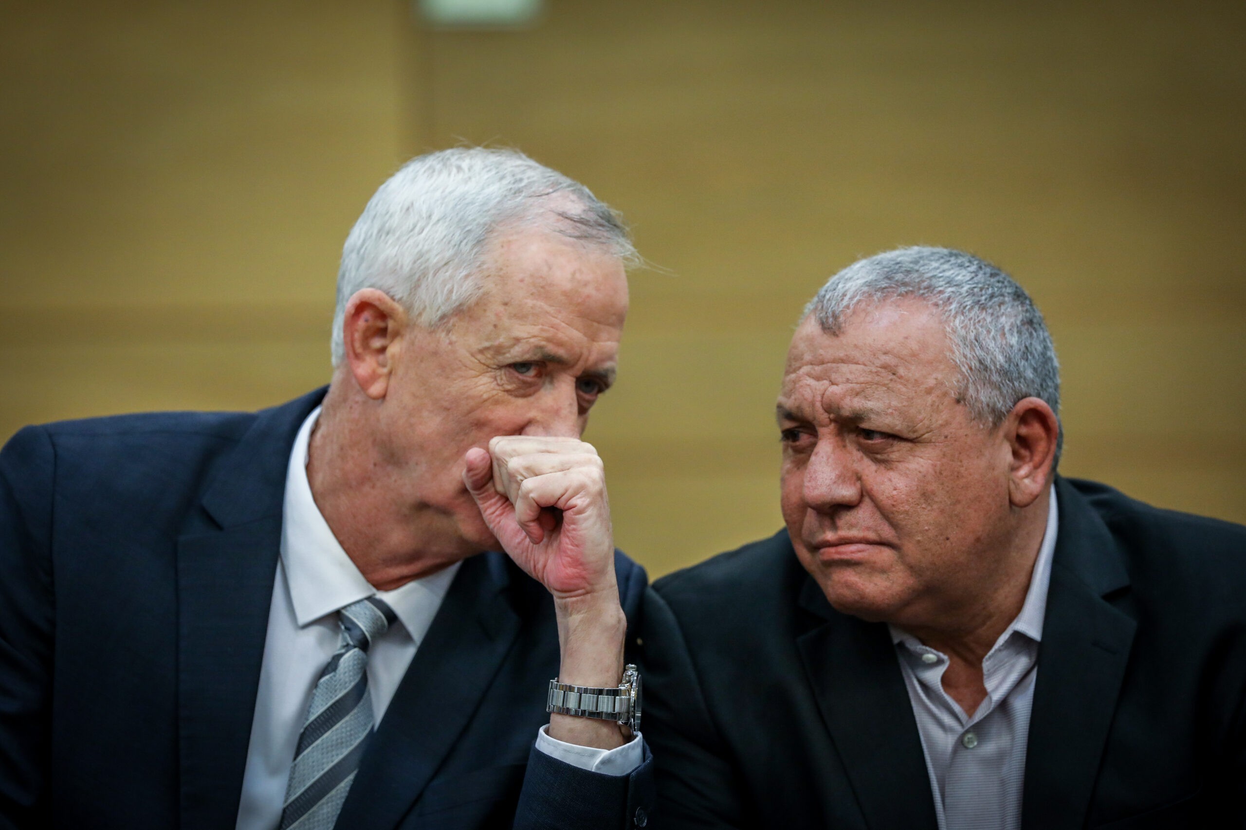 שרי המחנה הממלכתי גנץ ואייזנקוט | צילום: נועם רבקין פנטון, פלאש 90