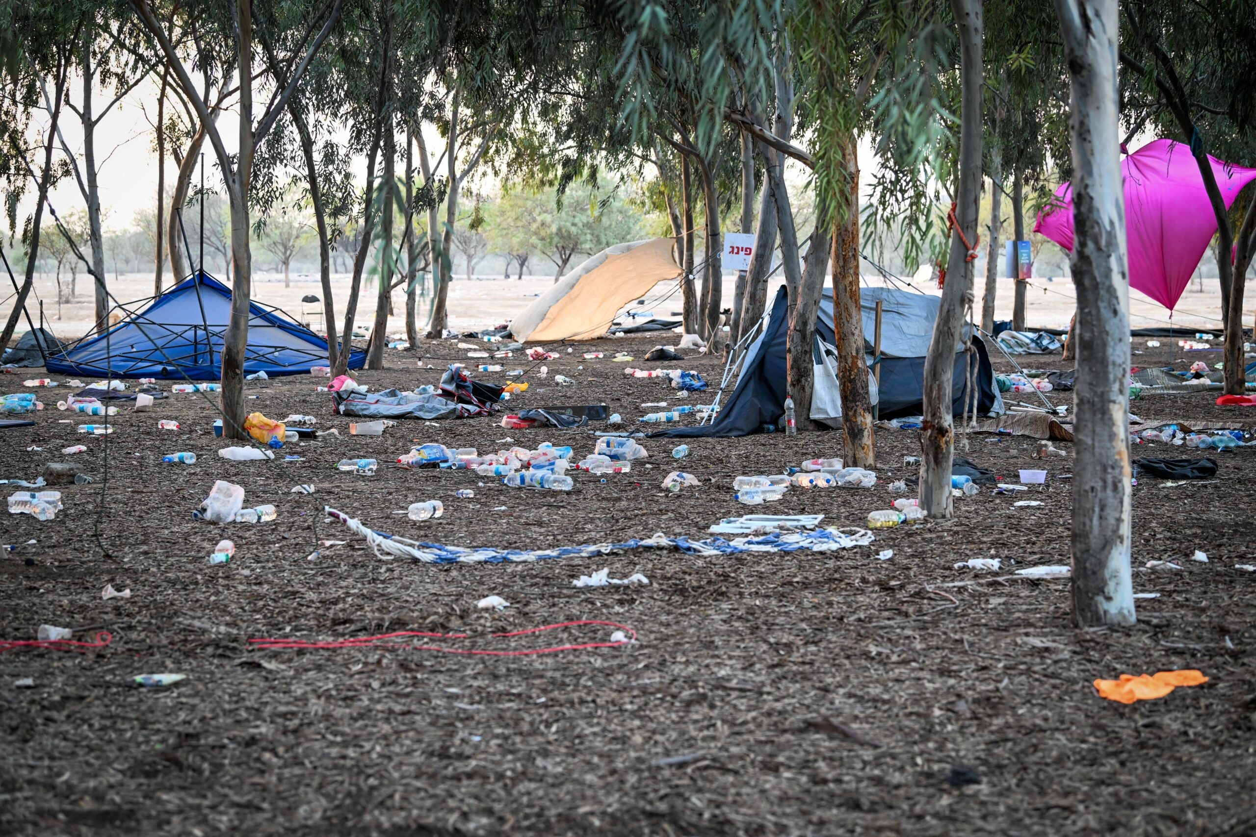 מתחם הנובה ברעים אחרי הטבח | צילום: ארי לייב אברהמס, פלאש 90