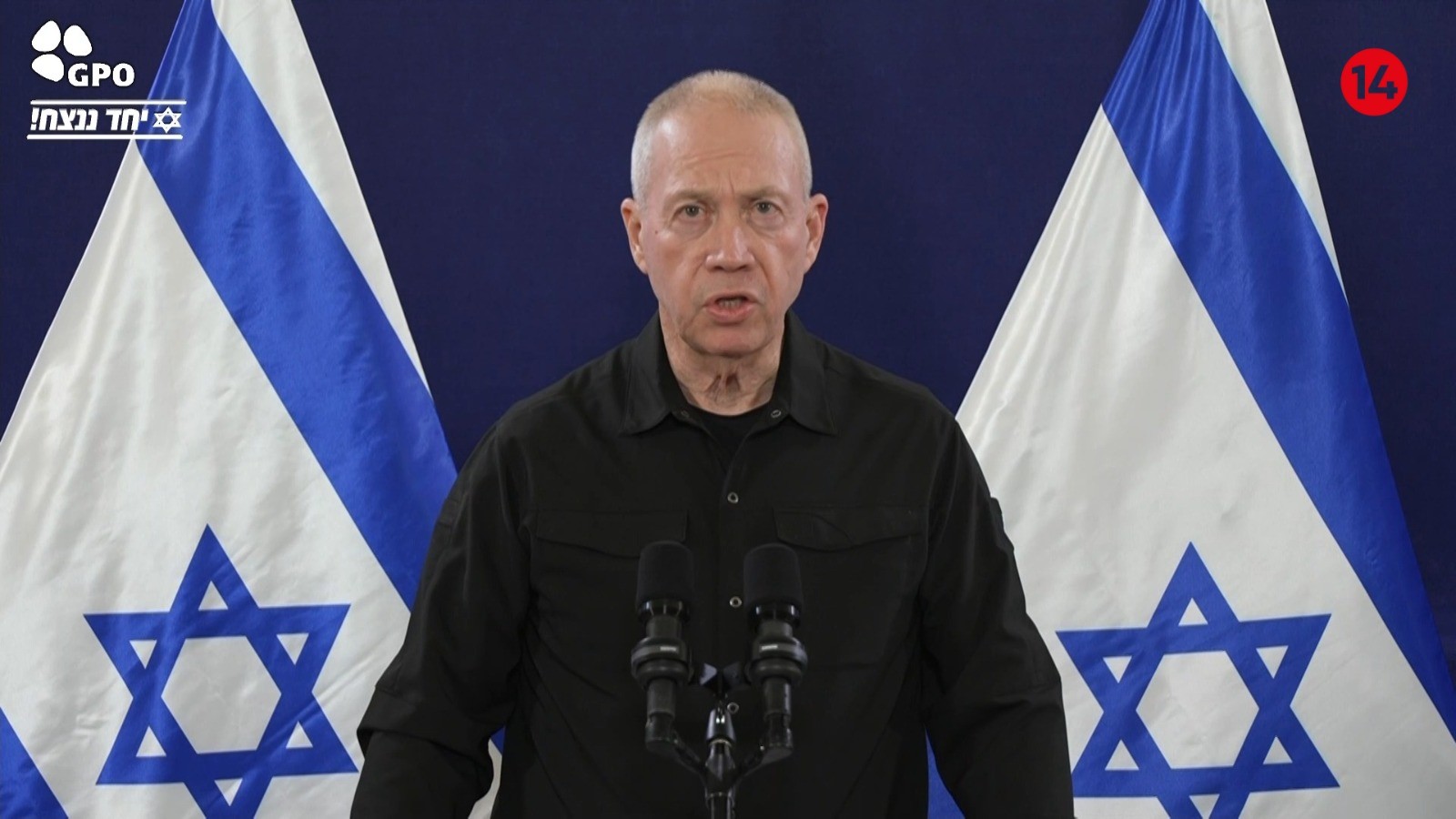 השר גלנט בהצהרה לתקשורת, ארכיון | צילום מסך מתוך חדשות 14