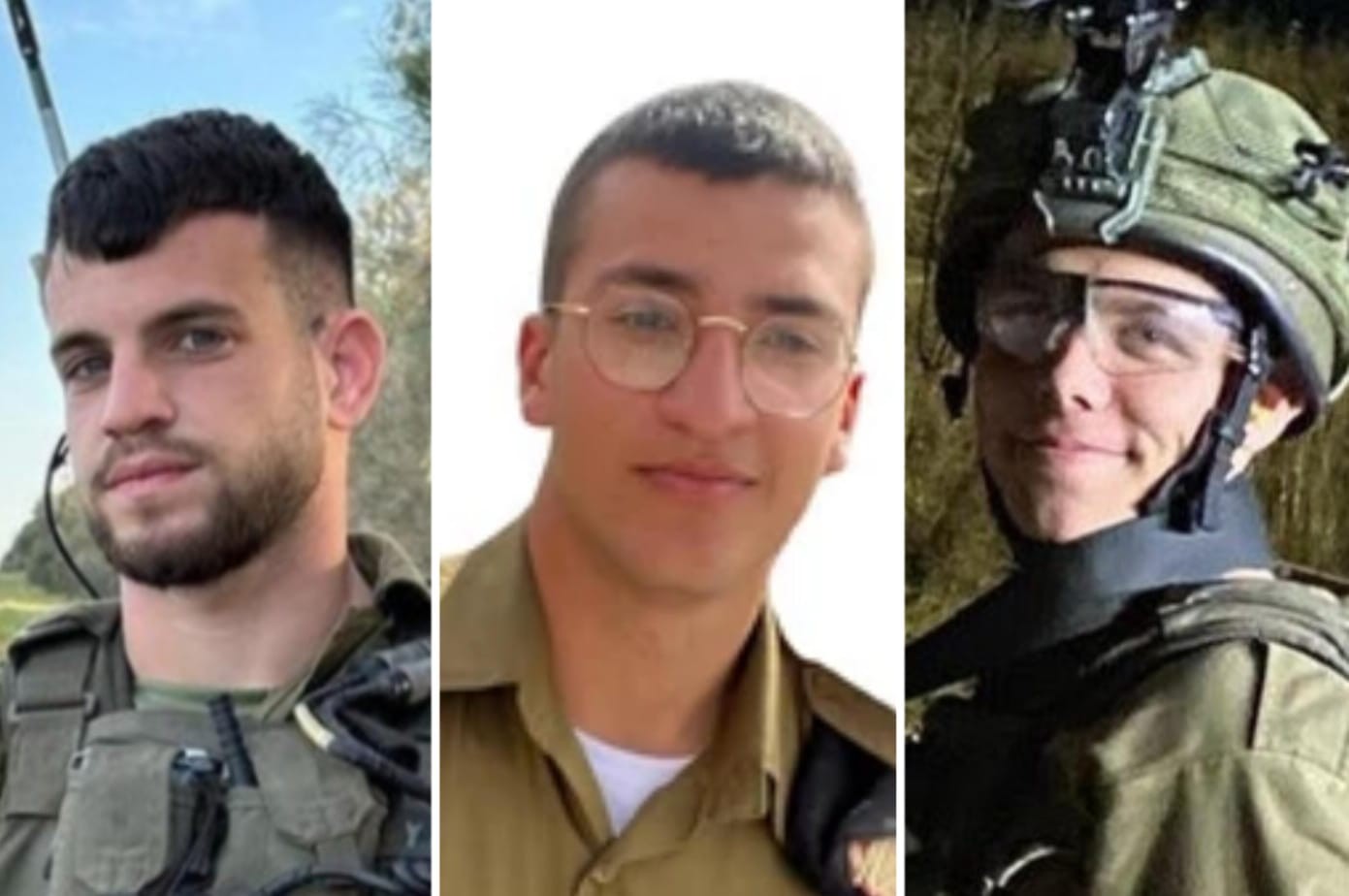 שלושת חללי צה"ל המחוזקים בידי ארגון הטרור חמאס | צילום: דובר צה"ל