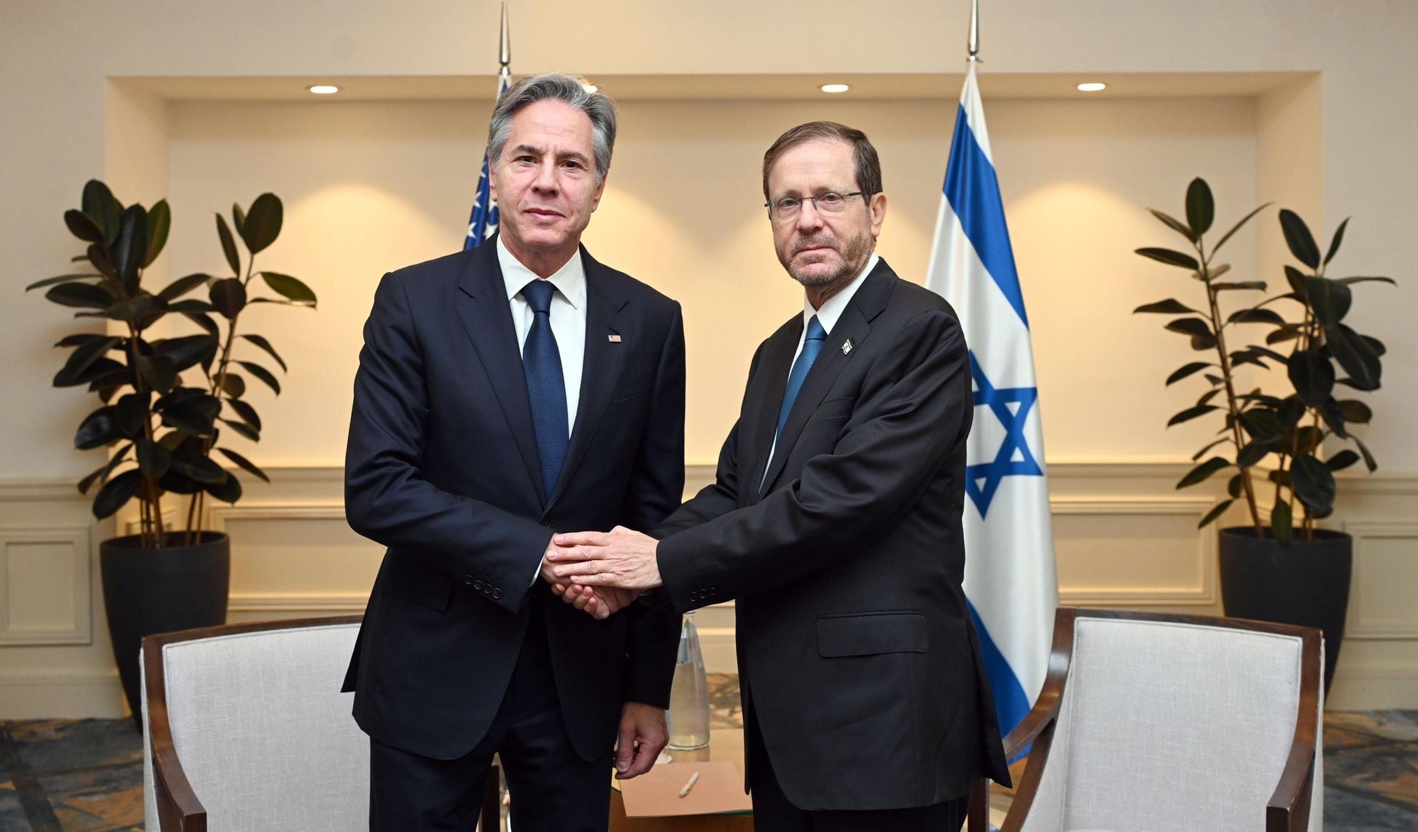 השניא הרצוג ושר החוץ האמריקני בלינקן | צילום: חיים צח, לע"מ