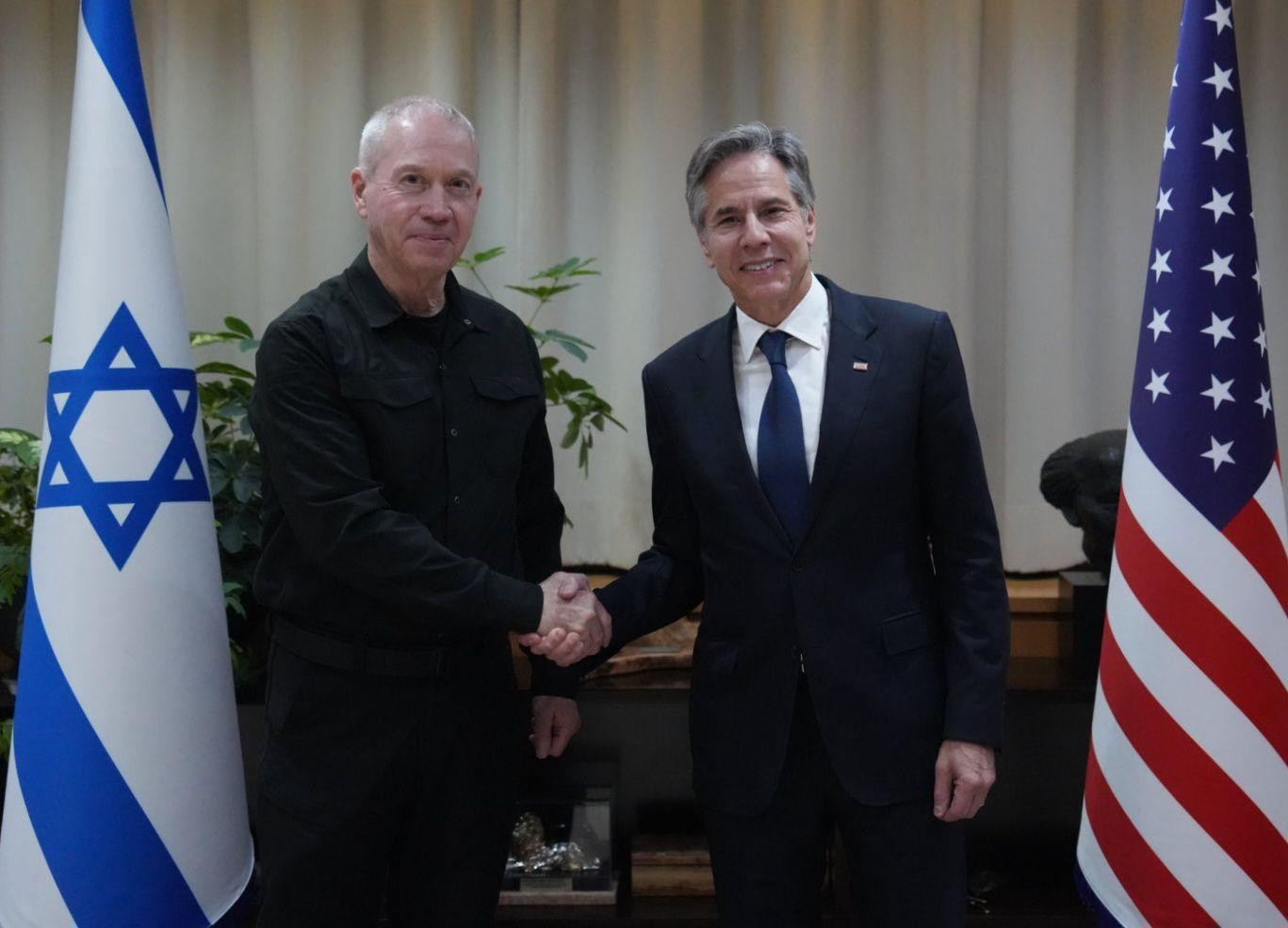 גלנט לבלינקן: "נמשיך במלחמה עד שננצח ונכריע את ארגון החמאס"