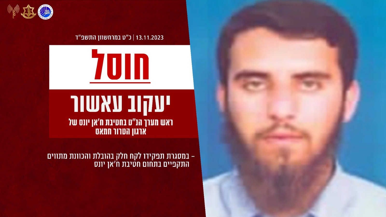 חוסלו אחראי מערך הנ"ט בחטיבת חאן יונס ומחבל בכיר נוסף