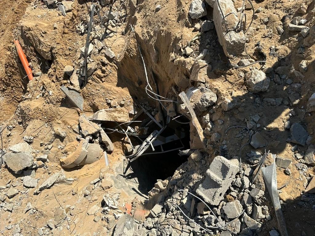 המנהרה שנמצאה בשטח בית החולים שיפאא' | צילום: דובר צה"ל