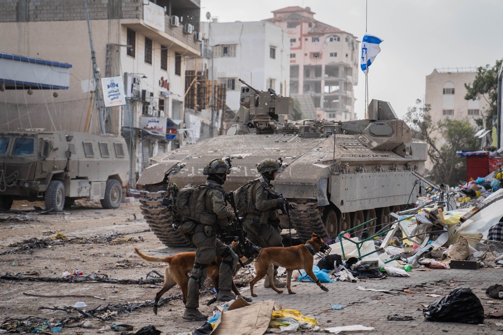 לוחמים על ארבע: כך הכלבים של עוקץ פועלים ברצועת עזה | צפו