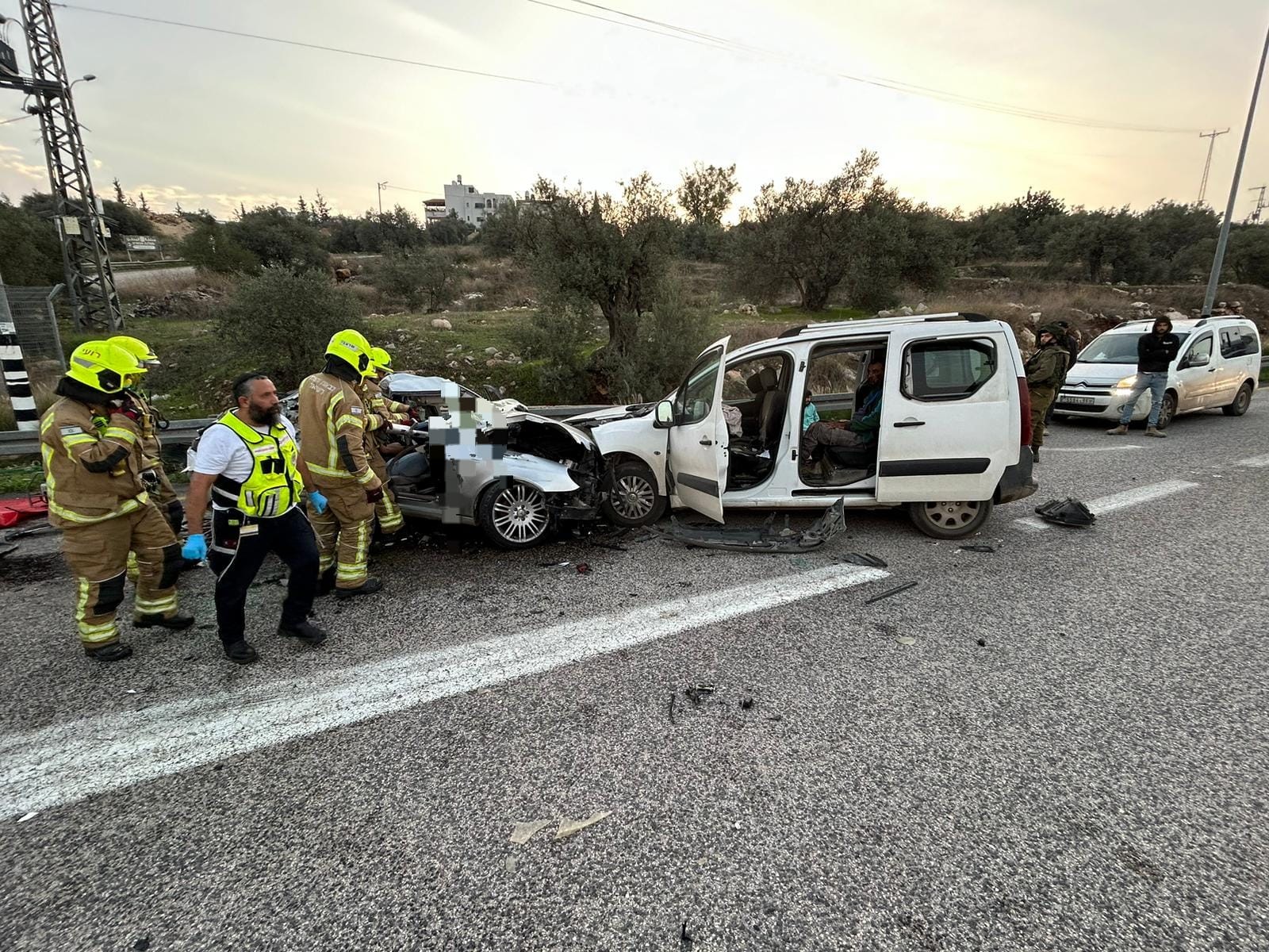 גבר נהרג בתאונה חזיתית סמוך למעבר חשמונאים בבנימין