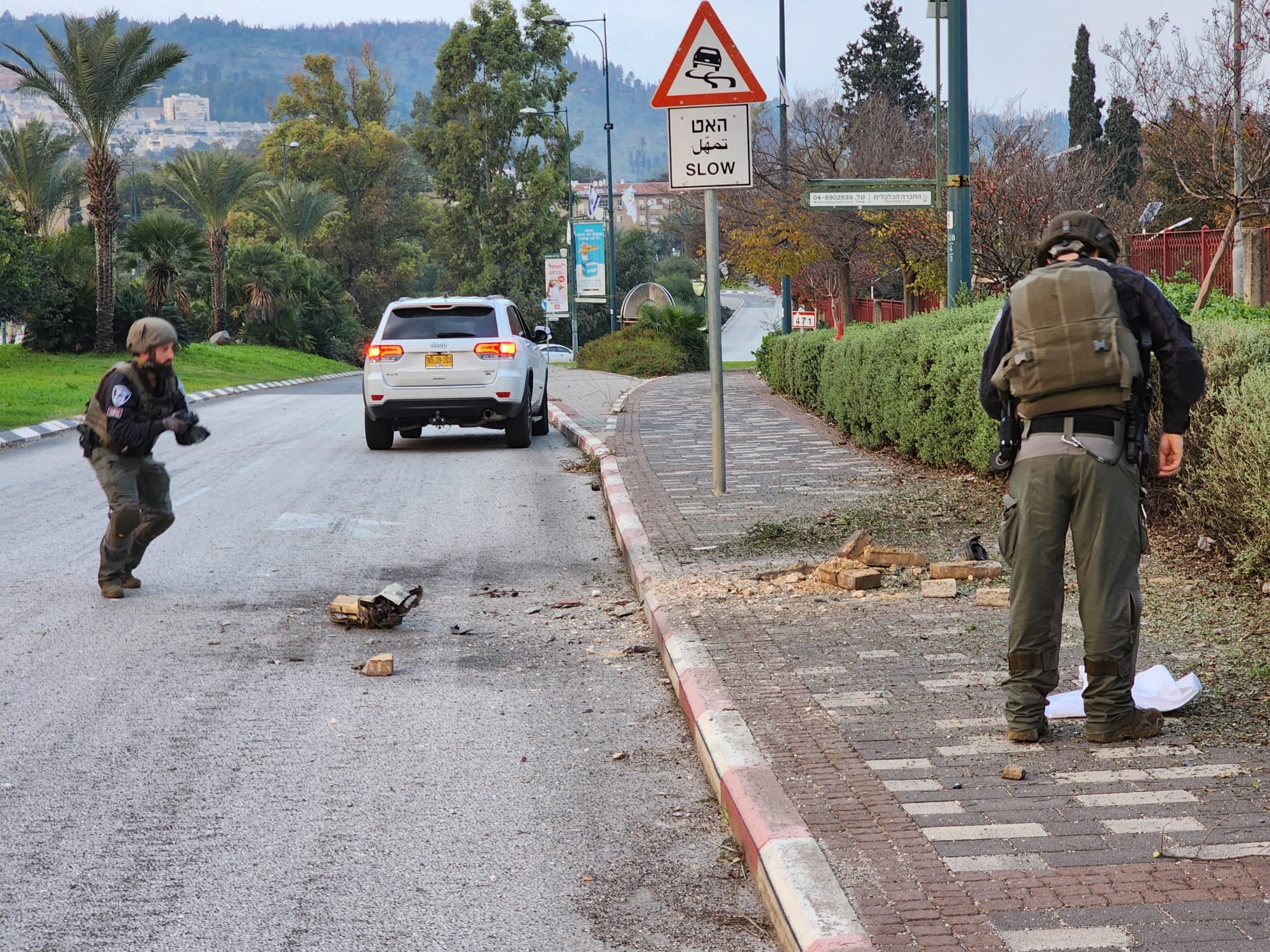 טיל נ"ט נפל בקרית שמונה | צילום: דובר עיריית קריית שמונה