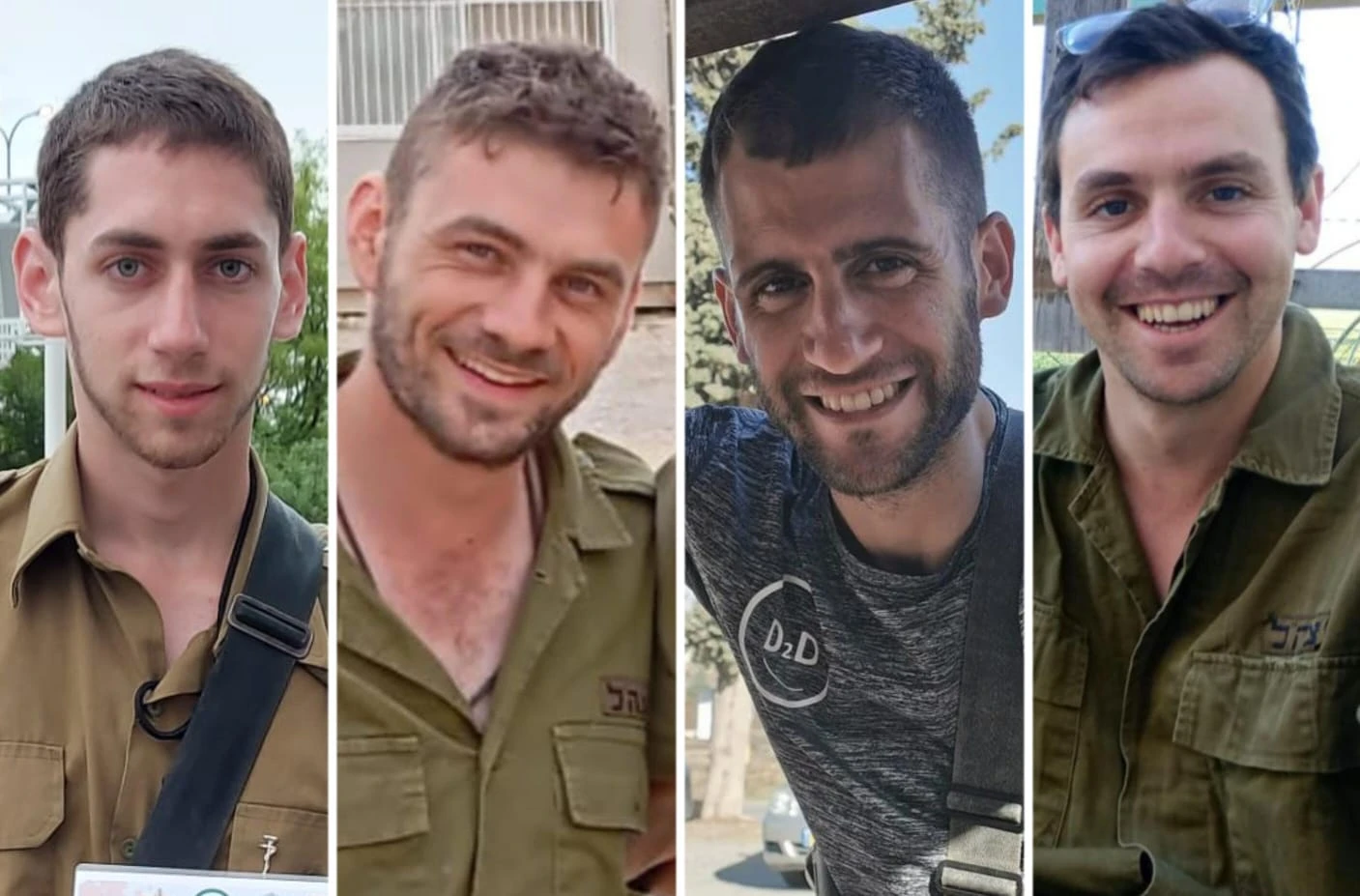 סמל רועי טל, רס"ל (במיל') דוד שורץ, רס"ל (במיל') יקיר הכסטר ורס"ל (במיל') גבריאל בלום ז"ל שנפלו בקרב ברצועת עזה | קרדיט: דובר צה"ל