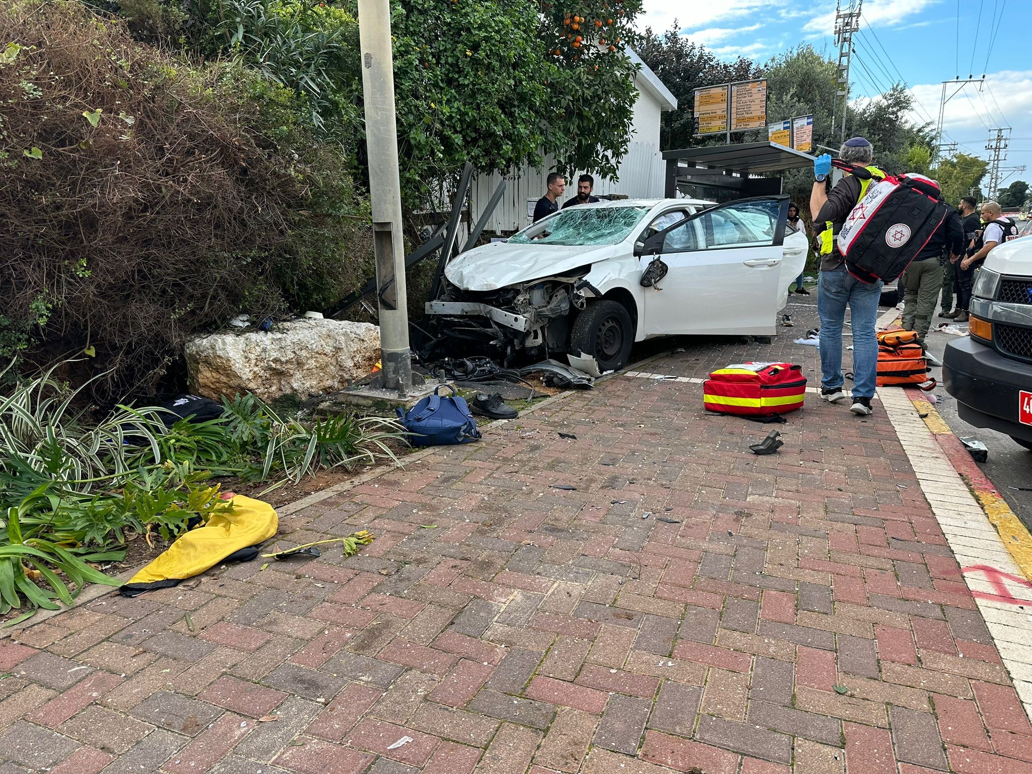 פיגוע דריסה ברעננה | צילום: מד"א