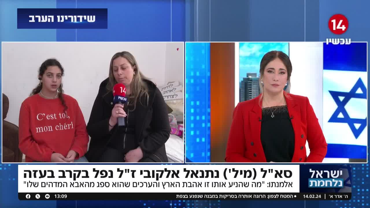 אלמנתו של נתנאל אלקובי הי"ד: "מה שהניע אותו זו אהבת הארץ"