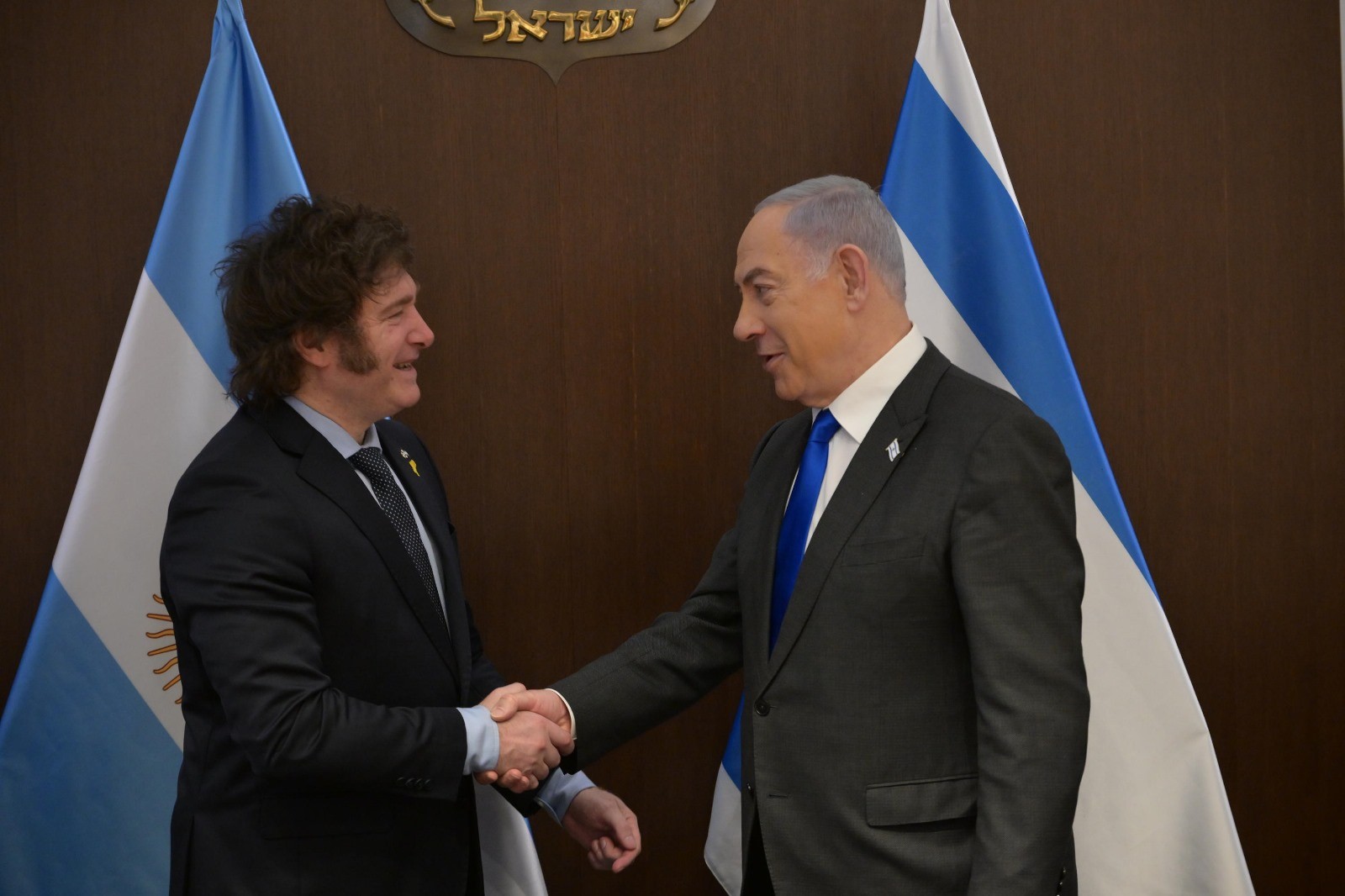 פגישת רה"מ נתניהו עם נשיא ארגנטינה חאבייר מיליי | קרדיט: עמוס בן גרשום, לע"מ