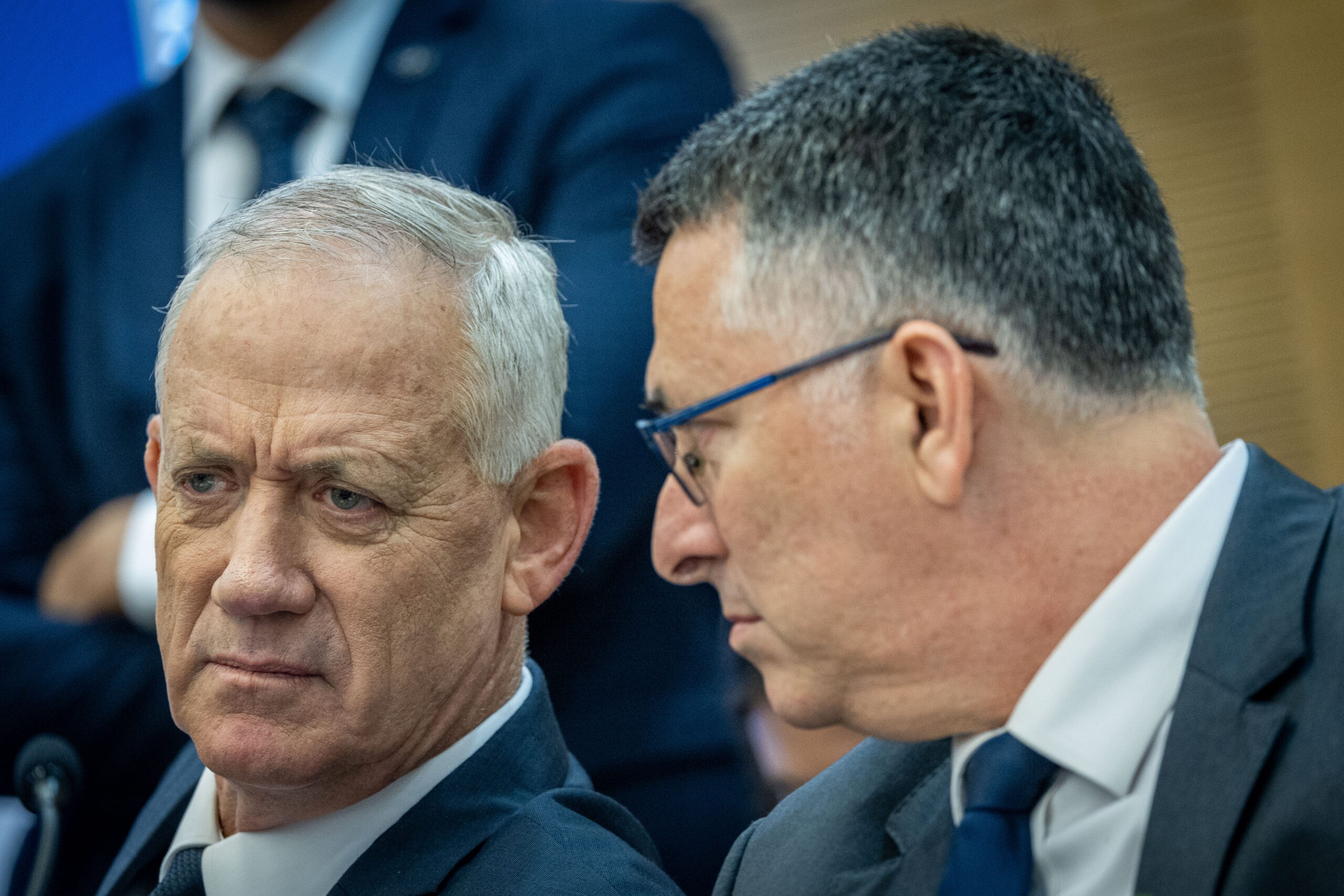 גדעון סער ובני גנץ | צילום: יונתן זינדל, פלאש 90