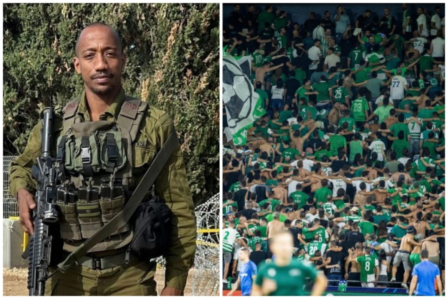 מנשה זלקה ואוהדי מכבי חיפה. צילום: אינסטגרם, יונתן זינדל, פלאש 90