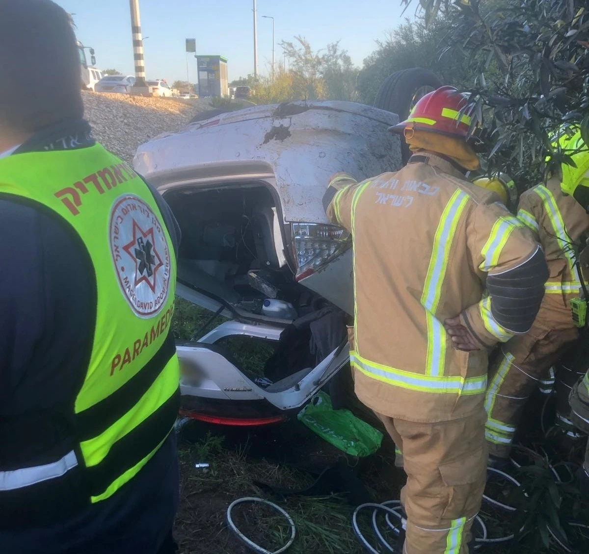תאונת דרכים קשה בכביש 4: רכב התהפך - גבר כבן 30 נהרג