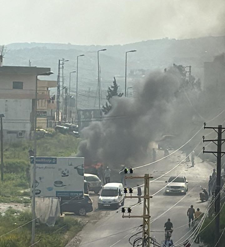 תקיפת הרכב בדרום לבנון | קרדיט: רשתות ערביות