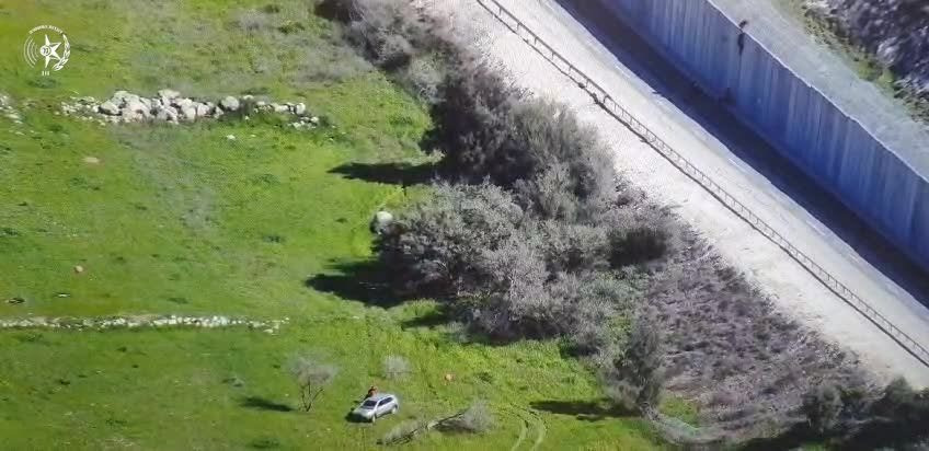 תיעוד במהלך ההסתננות | קרדיט: דוברות המשטרה 