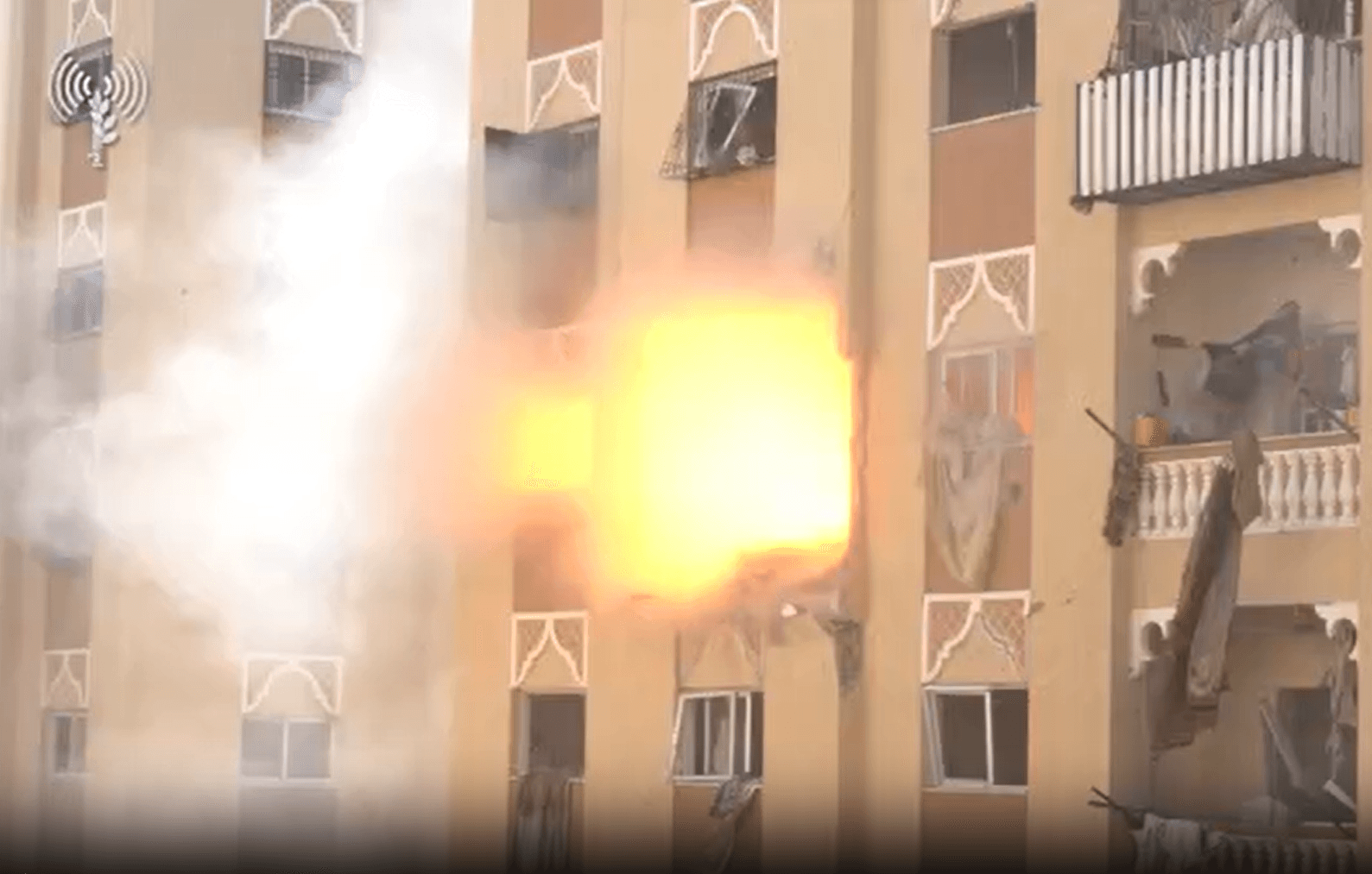 תיעוד רגע התפוצצות טיל ה'מטאדור' ששוגר לעבר מחבלים | צילום: דובר צה"ל