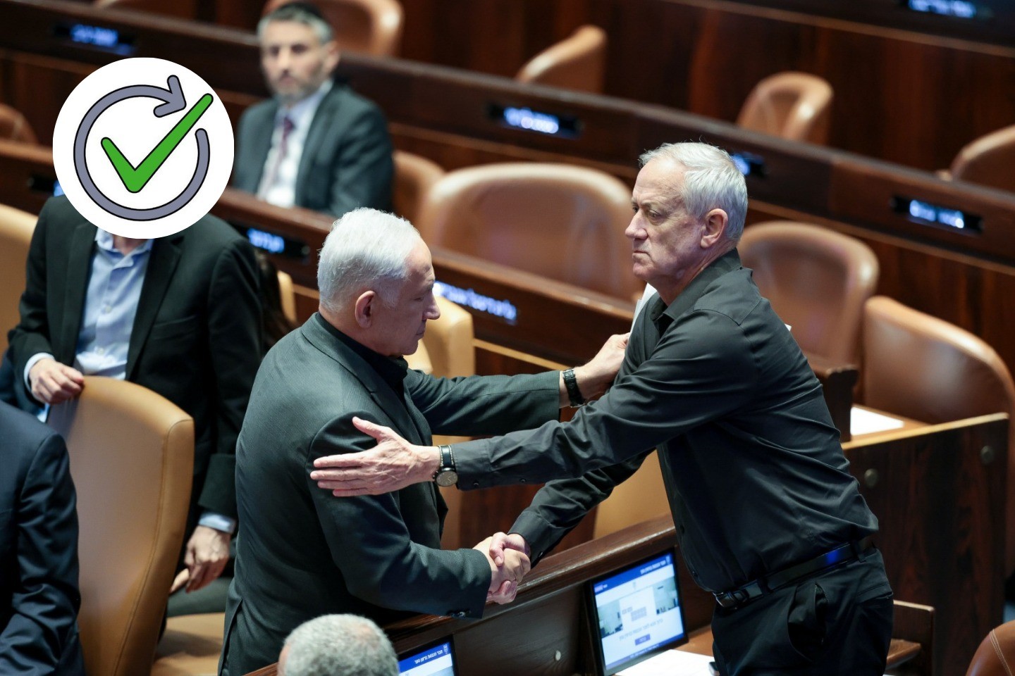 הבודקים: השר בני גנץ ורה"מ נתניהו | צילום: נועם רבקין פנטון, פלאש 90