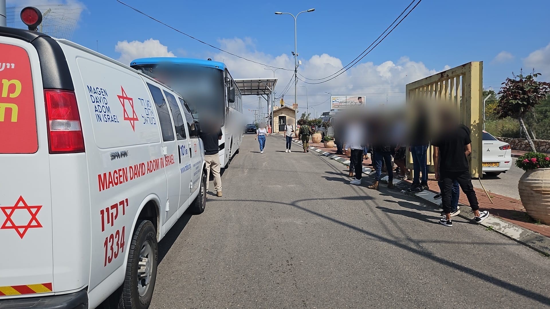 זירת הפיגוע בשומרון | צילום: דוברות מד"א