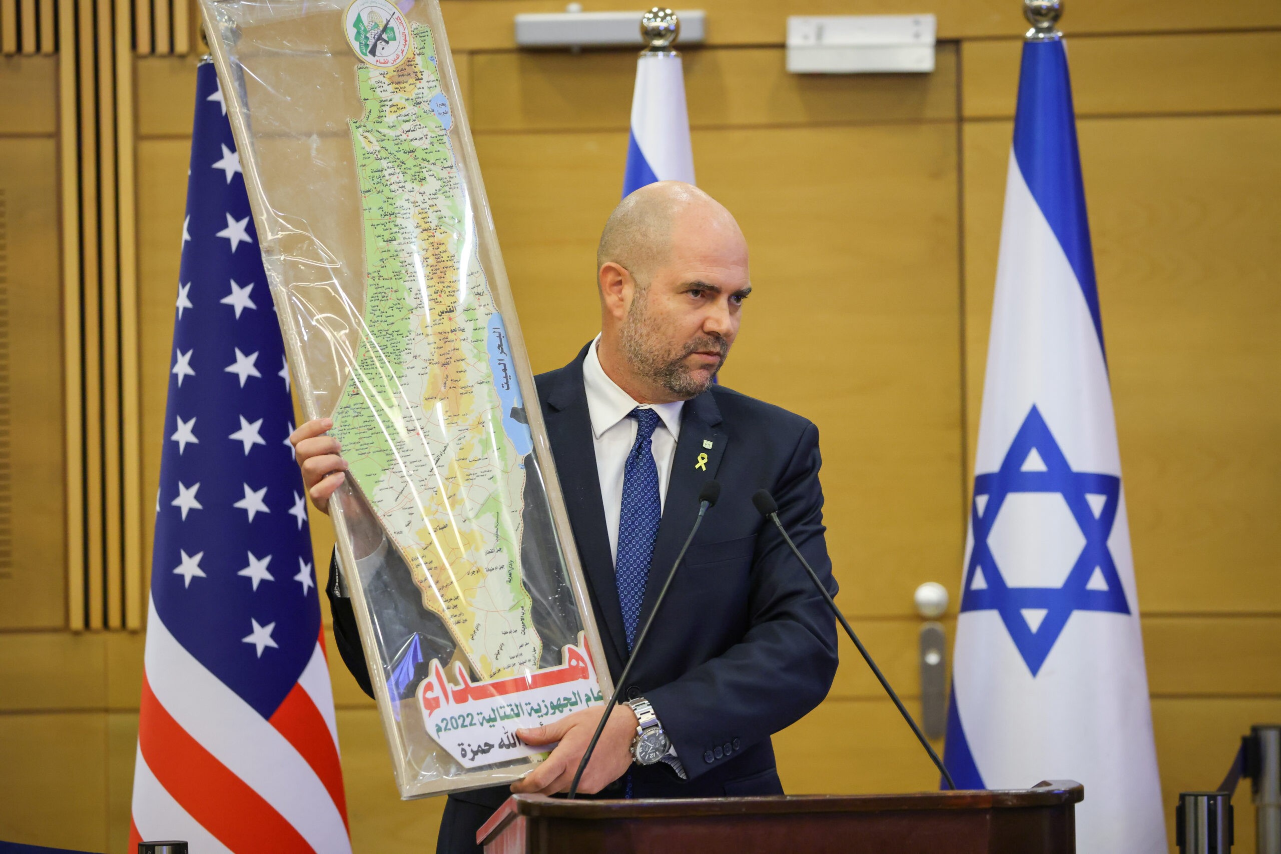 יו"ר הכנסת לחברת הקונגרס: "זו המשמעות של מהנהר ועד הים"