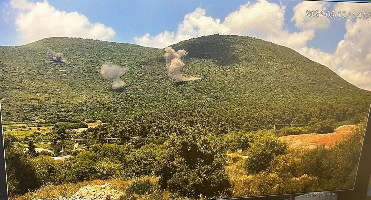 הר מירון תחת מטח טילים | קרדיט: מועצה אזורית מרום הגליל 