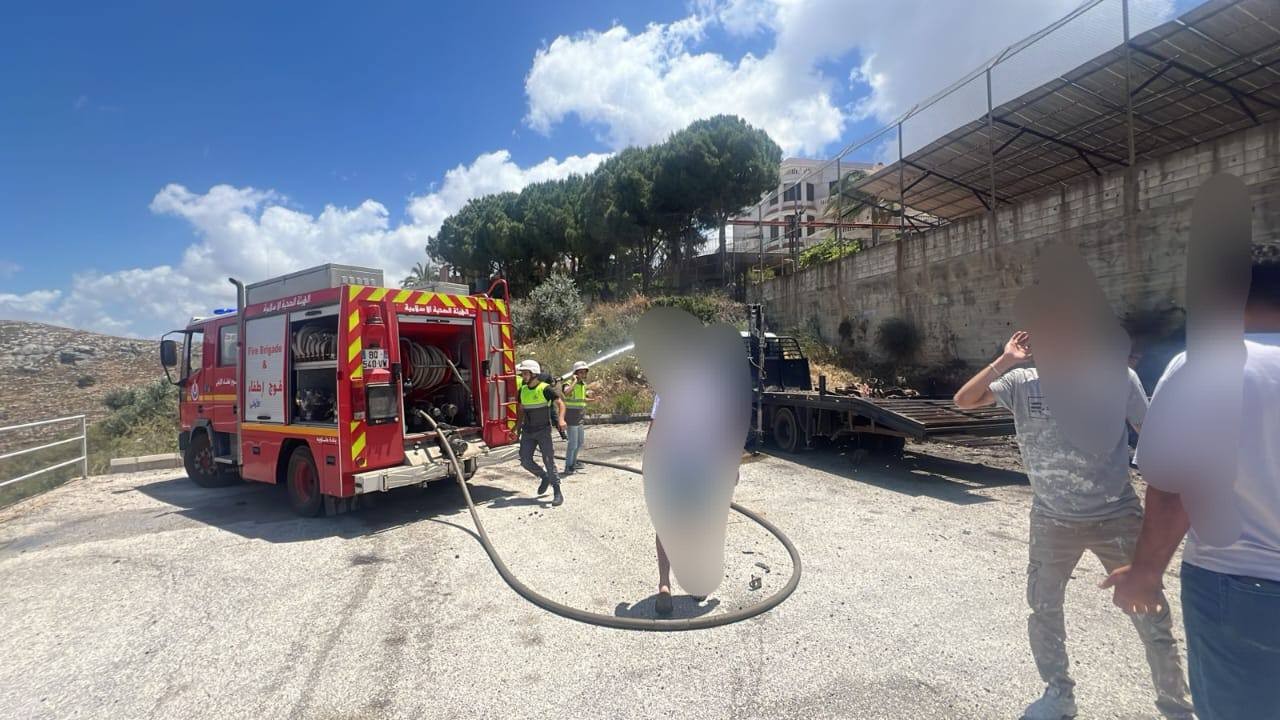 תקיפת רכב בצור שבלבנון, כנראה רכב אמל"ח | קרדיט: רשתות ערביות
