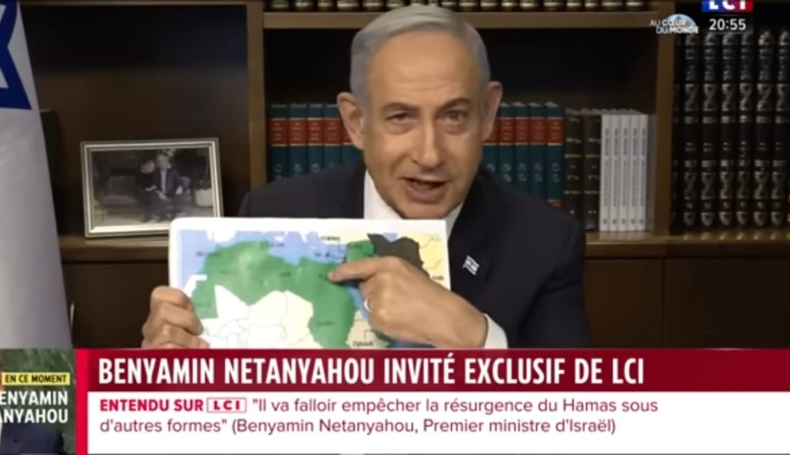 נתניהו הציג בריאיון לערוץ צרפתי מפה של מרוקו - ועורר סערה