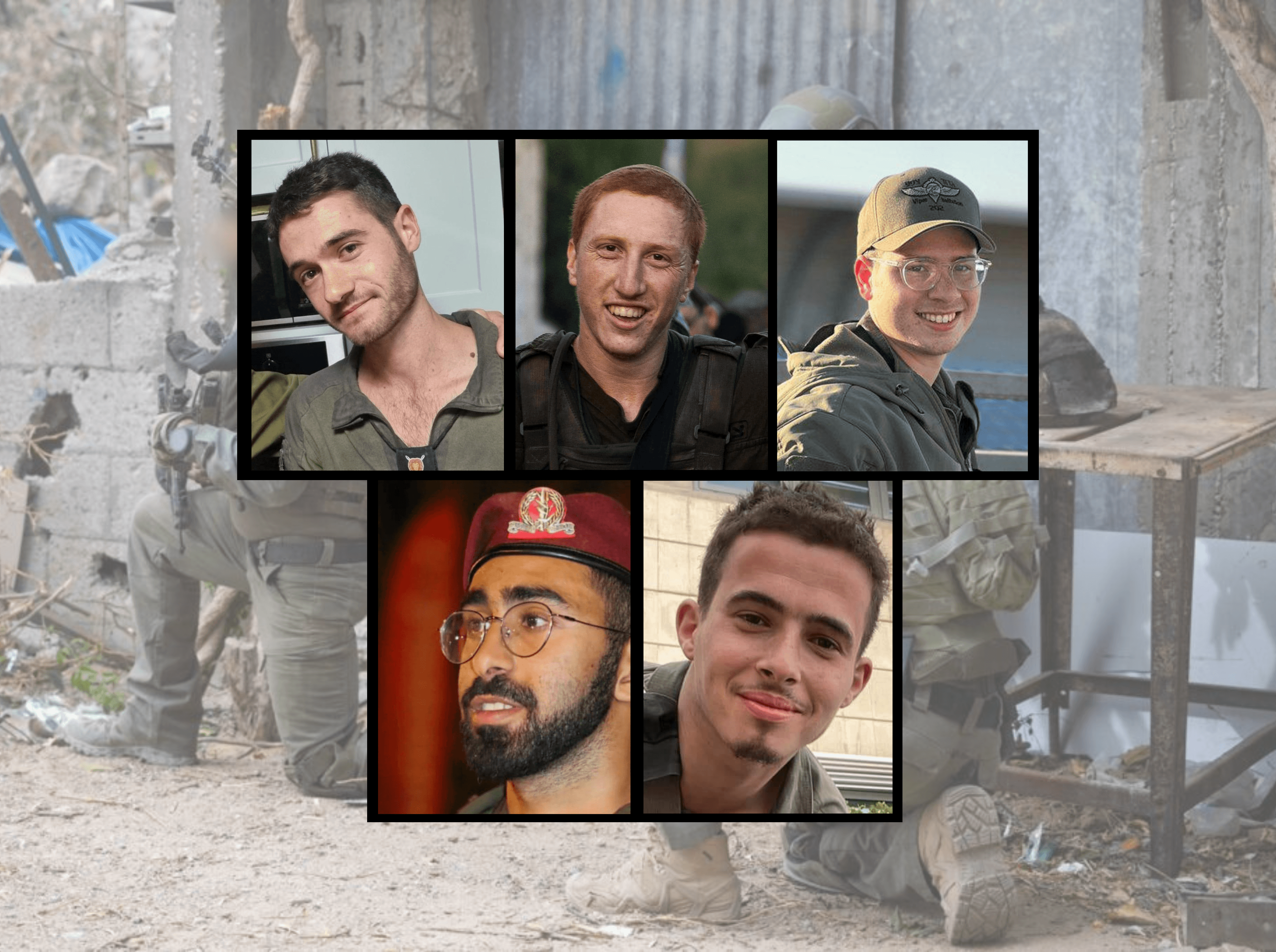 בצלאל דוד שעשוע,  גילעד אריה בוים, רועי בית יעקב, אילן כהן ודניאל חמו ז"ל | קרדיט : דובר צה"ל