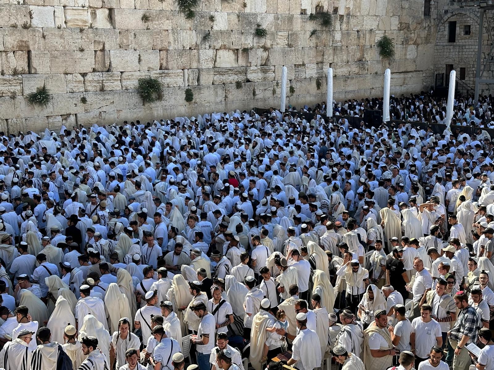 המונים בתפילה חגיגית לכבוד יום ירושלים | צילום: ללא