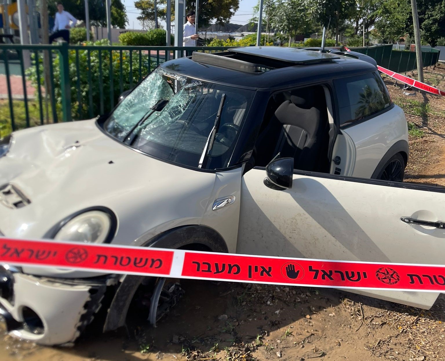 רכבו של החשוד. צילום: דוברות המשטרה