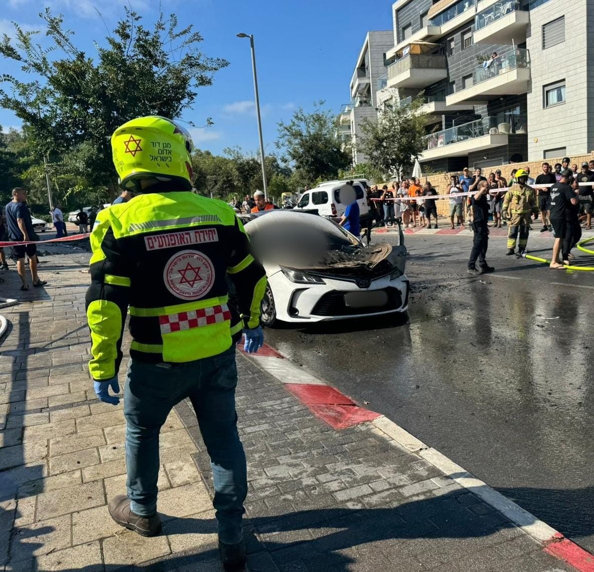 זירת ניסיון החיסול באשקלון | צילום: תיעוד מבצעי מד"א