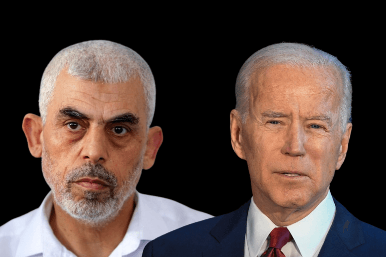 הנשיא ביידן, רב המרצחים יחיא סינוואר | צילומים: פלאש 90, שאטרסטוק.