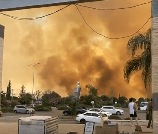 מטחים כבדים לקריית שמונה וקצרין, שריפות משתוללת ברמת הגולן