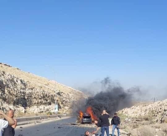 תקיפה רכב בסוריה, ארכיון | קרדיט: רשתות ערביות