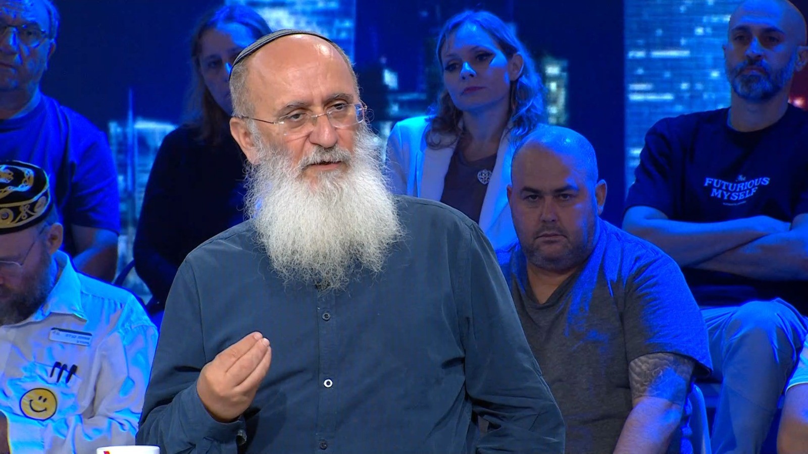 הרב אורי שרקי בפטריוטים | צילום: ערוץ 14