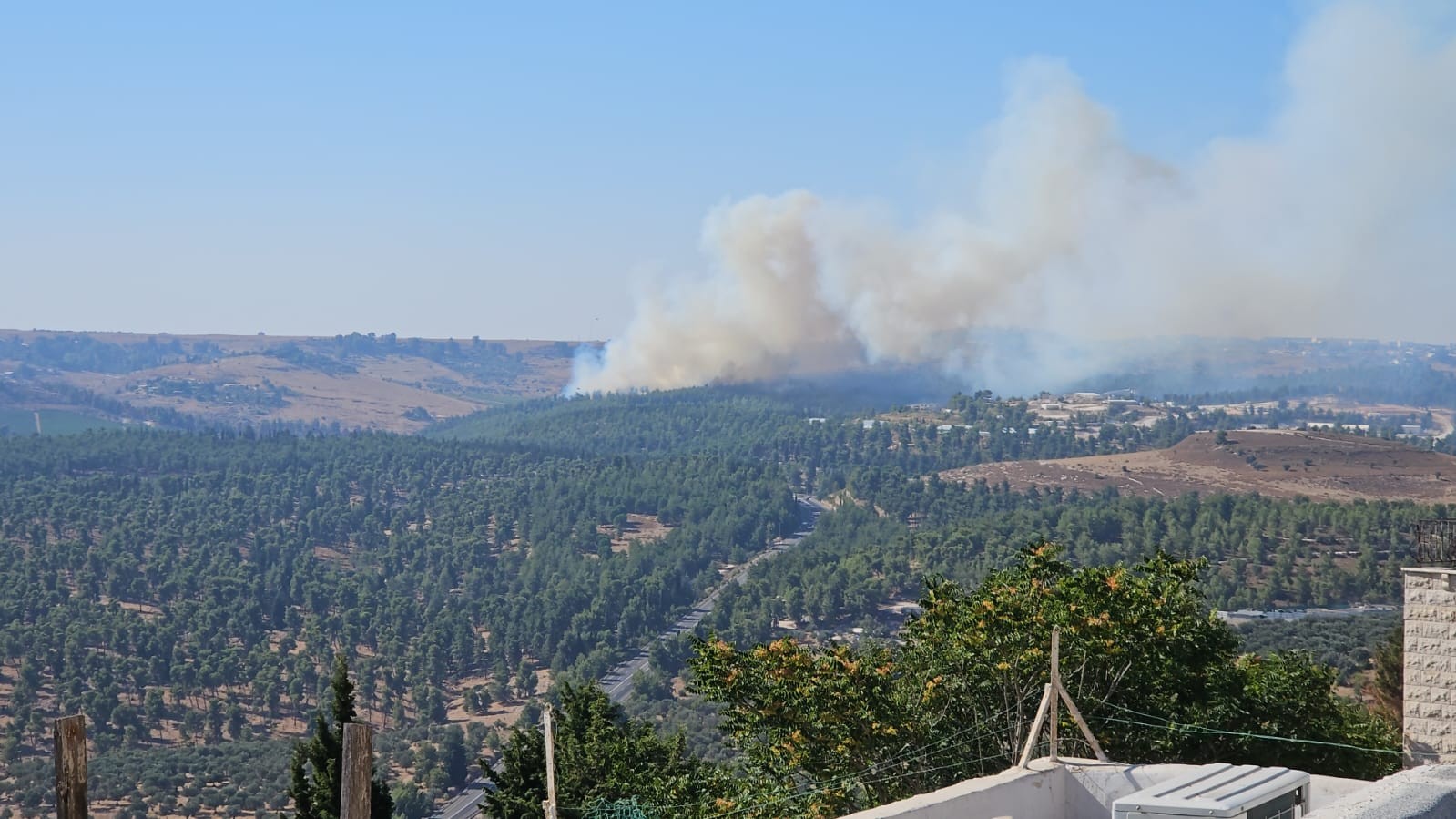 יירוטים באזור צפת, שריפות פרצו ביער ביריה וקדיתא | תיעוד