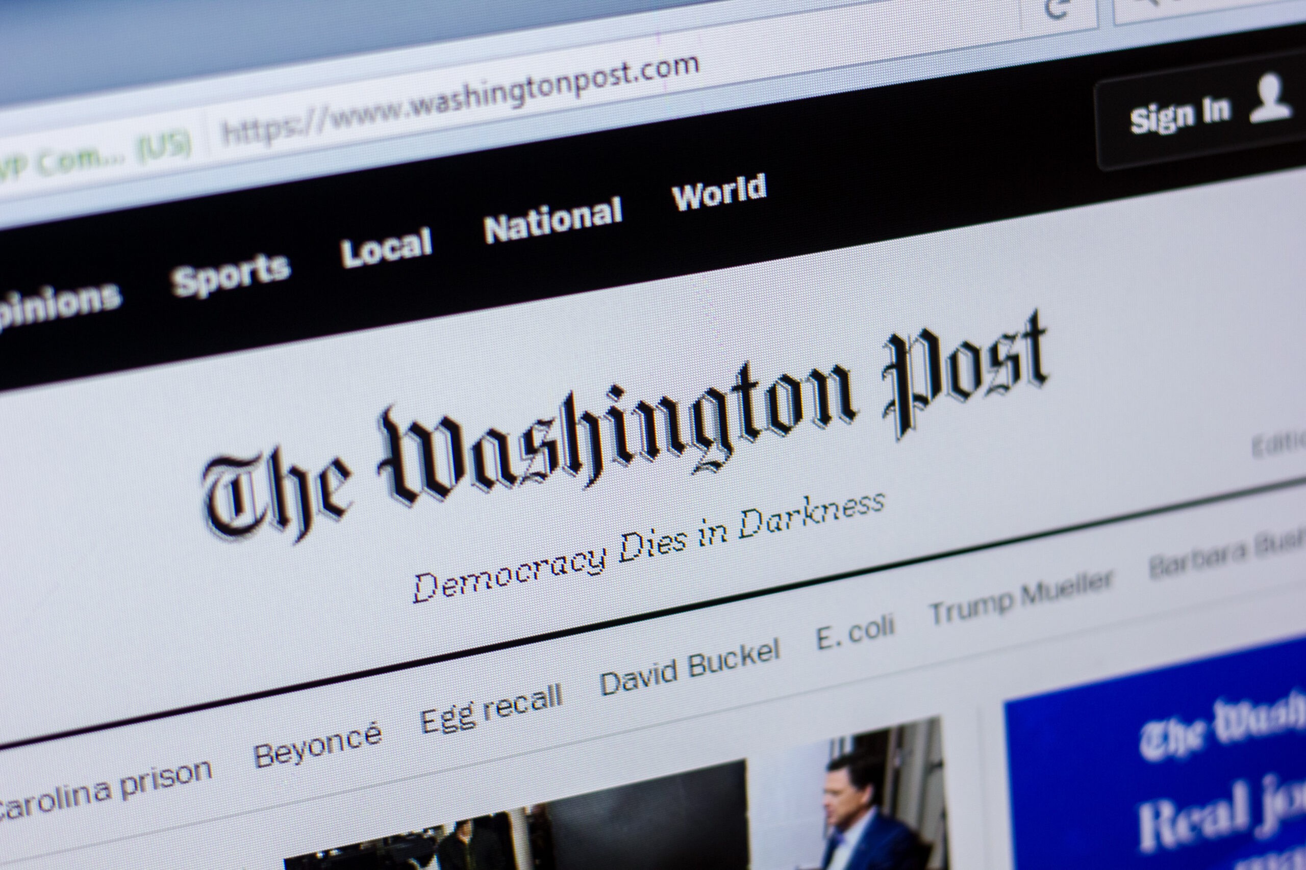 העיתון האמריקאי "The Washington post" | צילום: שאטרסטוק